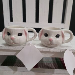Bunny Espresso Mug Set – Easter Ceramic Mug's – Brand New.